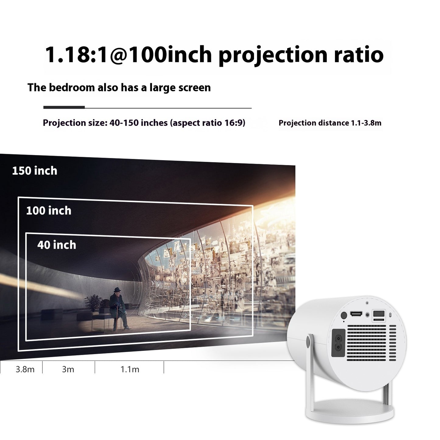 Portable Phone-Compatible Projector